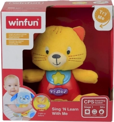 Pisoi interactiv de pluș cu melodii și luminițe