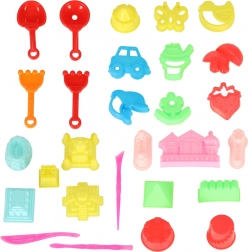 Jucării colorate pentru nisip - lopeți și forme