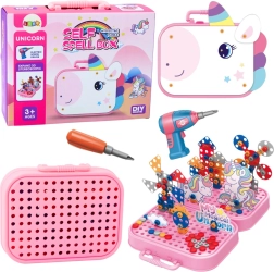 Set de constructie creativ Unicorn cu bormașină