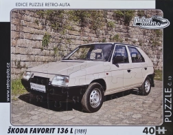 Puzzle retro Škoda Favorit 136 L 40 de piese