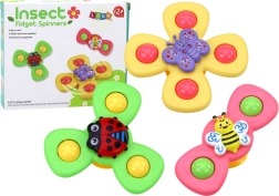 Jucărie senzorială spinnere albină, gândăcel, fluture cu ventuze