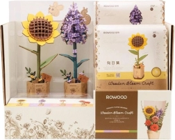 RoboTime stand cu flori Floarea-soarelui și Liliac