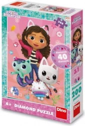 Puzzle jucăuș 200 de piese cu diamante