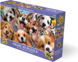 Puzzle 3D Căţeluşi zâmbitori 100 piese