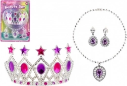 Set de frumusețe pentru copii cu coroană, colier și cercei