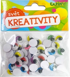 Ochi mobili colorați 12 mm