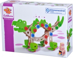 Eichhorn set de construcție din lemn Constructor dinozauri, 100 de piese