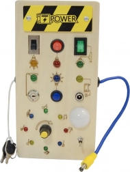 Placă interactivă din lemn cu LED 2Kids Toys