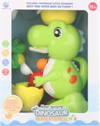 Moară de apă din plastic în formă de dinozaur cu ventuze pentru baie