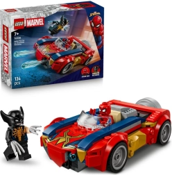 Mașina lui Spider‑Man vs. Wolverine veninomizat – set de construit LEGO Marvel