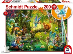 Puzzle Schmidt Zâne în pădure 200 piese cu cadou baghetă zânatică