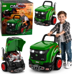Tractorul micuțului mecanic de înșurubat cu lumini, sunete și abur