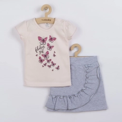 Set pentru bebeluși tricou și fustiță New Baby Butterflies