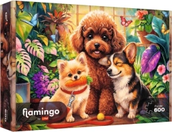 Trefl Flamingo by Trefl puzzle 600 de piese „Psy w oranżerii”