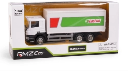 Model metalic camion SCANIA CASTROL 1:64 cu mecanism pull-back