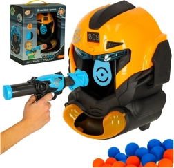joc de tragere cu cap robotic și bile din spumă