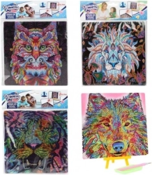 Pictură cu diamante pe carton 20x20 cm Animale