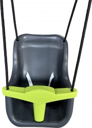 Leagăn pentru copii din plastic cu centură de siguranță, antracit