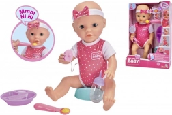 Păpușa Nou Născut Bebeluş Flămând 38 cm