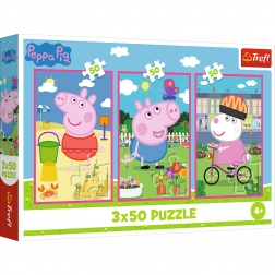Puzzle 3x50 Peppa Pig - Puterea prieteniei