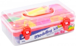 Set de modelat cu plastilină 7 culori, forme și sucitor (550 g)