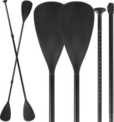 Pagaie pliabilă din aluminiu 2‑în‑1 pentru SUP și caiac, 4 piese, reglabilă 210 cm