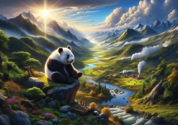 Puzzle Refugiu pentru Panda 500 piese