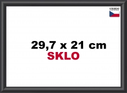 Ramă plastic neagră A4