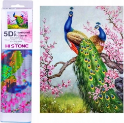 Pictură cu diamante – păuni 30 × 40 cm