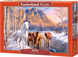 Puzzle CASTORLAND Winter Melt – cai, 500 piese