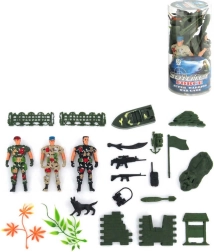 Set de joacă cu soldați army cu accesorii în tub