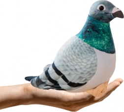 Porumbel gulerat din pluș gri 20 cm