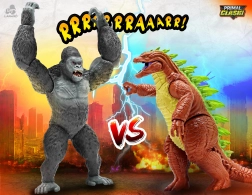 Primal Clash duel Boss vs King Kaiju – set figurine de acțiune 21 cm