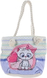 Geantă de umăr cu motiv de pisică