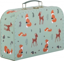 A Little Lovely Company set de două valize din carton pentru copii cu motivul animalelor din pădure – Prieteni