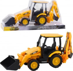 Excavator de construcții cu două cupe – galben