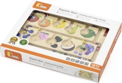 Labirint magnetic din lemn pentru învățarea culorilor și a numărătorii