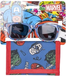 Set de ochelari pentru copii și portofel Avengers - 1 bucată