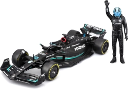 bburago 1:24 formula 1 mercedes-amg f1 w14 e 2023 george russell cu figurină