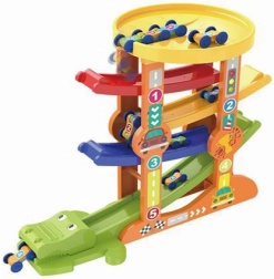 Pistă de curse crocodil cu mașinuțe și lansator