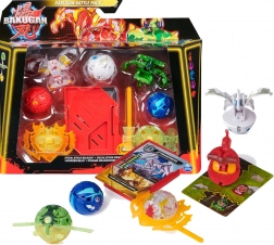 Pachet de luptă Bakugan cu spinner și figurine Bruiser, Dragonoid, Hammerhead și Nillious