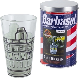 Pahar JURASSIC PARK 450 ml în cutie metalică cadou BARBASOL