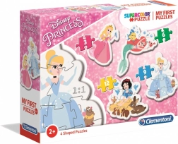Primele mele puzzle Disney Prințese 4în1 (3, 6, 9, 12 piese) – Clementoni