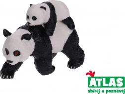 figurină panda cu pui 8 cm