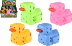 Rățușcă de baie pixeli din cauciuc 8 × 10 cm, set 4 culori