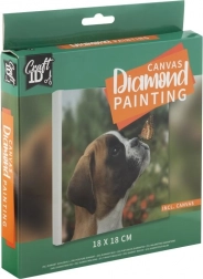 Grafix Pictură cu diamante Cățeluș 18x18 cm