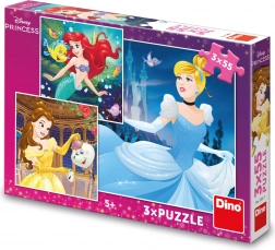 Puzzle DISNEY PRINCESS 3×55 piese