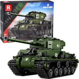 Set de construcție Reobrix tanc SHERMAN M4A3E8 – licențiat WORLD OF TANKS, 836 piese