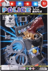 Set de poliție cu pistol și cătușe 23 cm