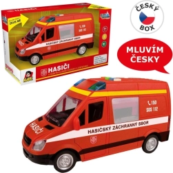 Dubă de pompieri cu mecanism inerțial, sunete și lumini